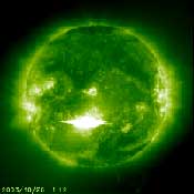 solar eruption from Oct. 28, 2003